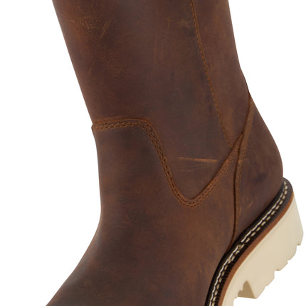 Durable Crazy Horse leather Wellington boot with Goodyear welt construction and Electrical Hazard safety rating.