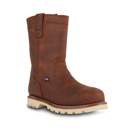 Front view of US Boot 10" Condor Wellington Waterproof Work Boot Style 27291, composite safety toe, non-metallic shank, mesh comfort lining, built for all-day stability and protection