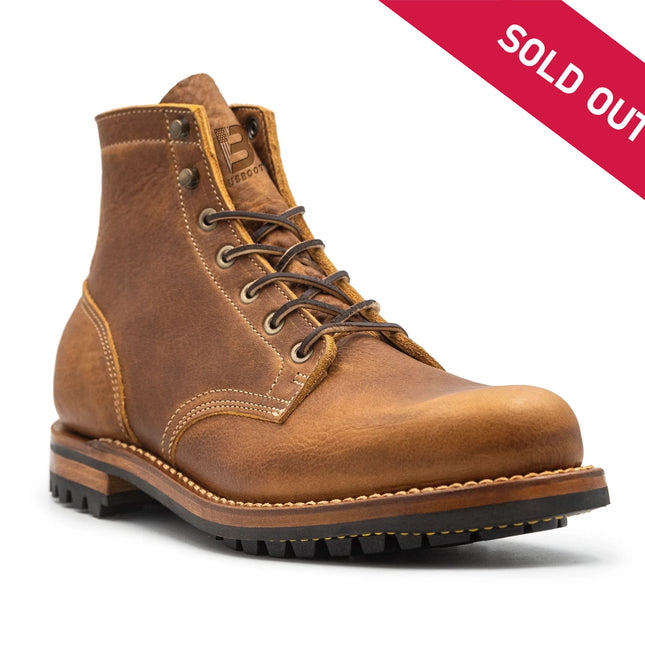 USA Tan Grizzly Plain Toe Made In USA Men's