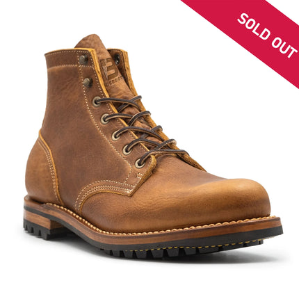 USA Tan Grizzly Plain Toe Made In USA
