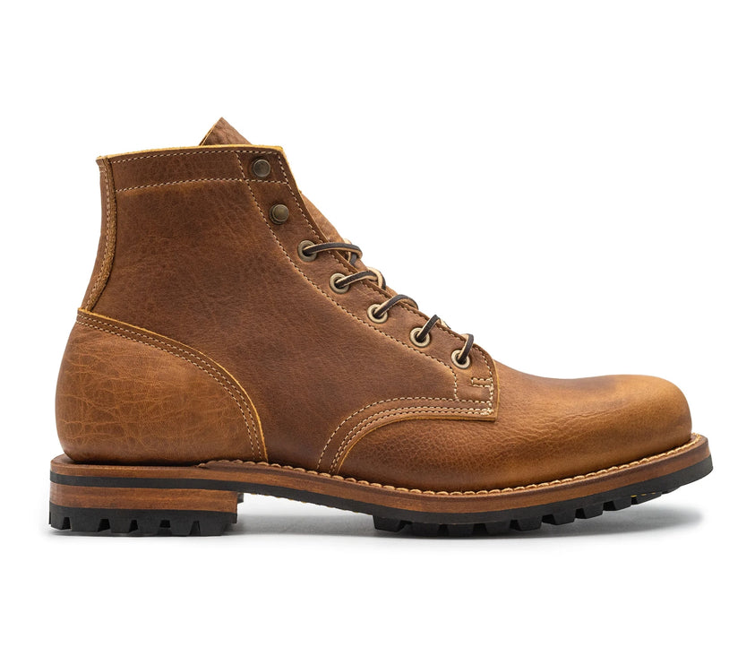 USA Tan Grizzly Plain Toe Made In USA