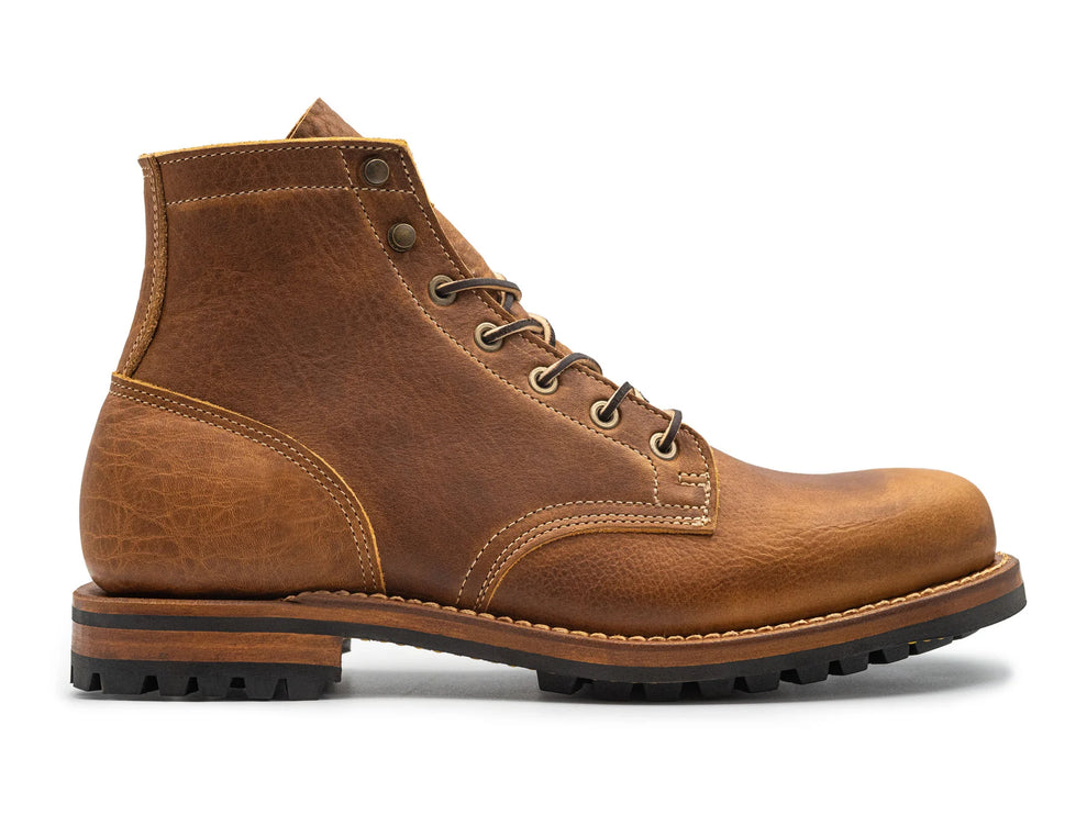 USA Tan Grizzly Plain Toe Made In USA
