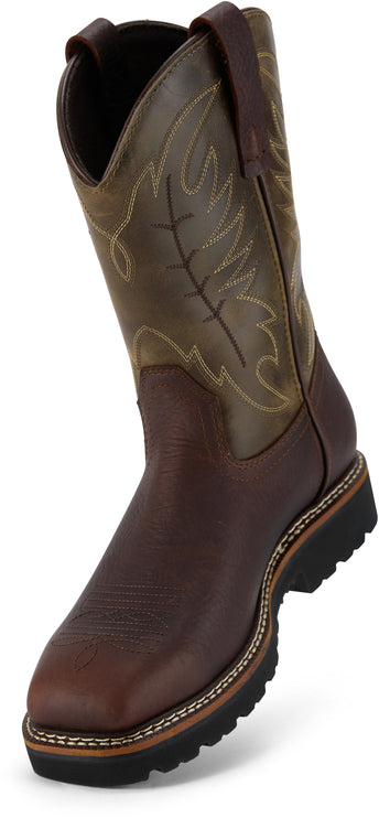 Classic Western waterproof work boot featuring Smartmask® cushioned insole and non-metallic shank for stability.