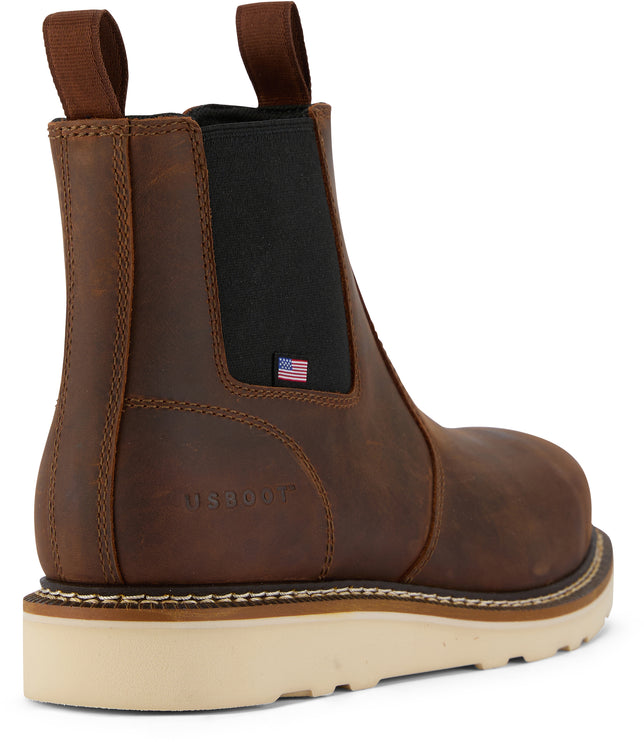 Durable Crazy Horse leather boot with Smartmask® cushioned insole and non-metallic shank for stability.