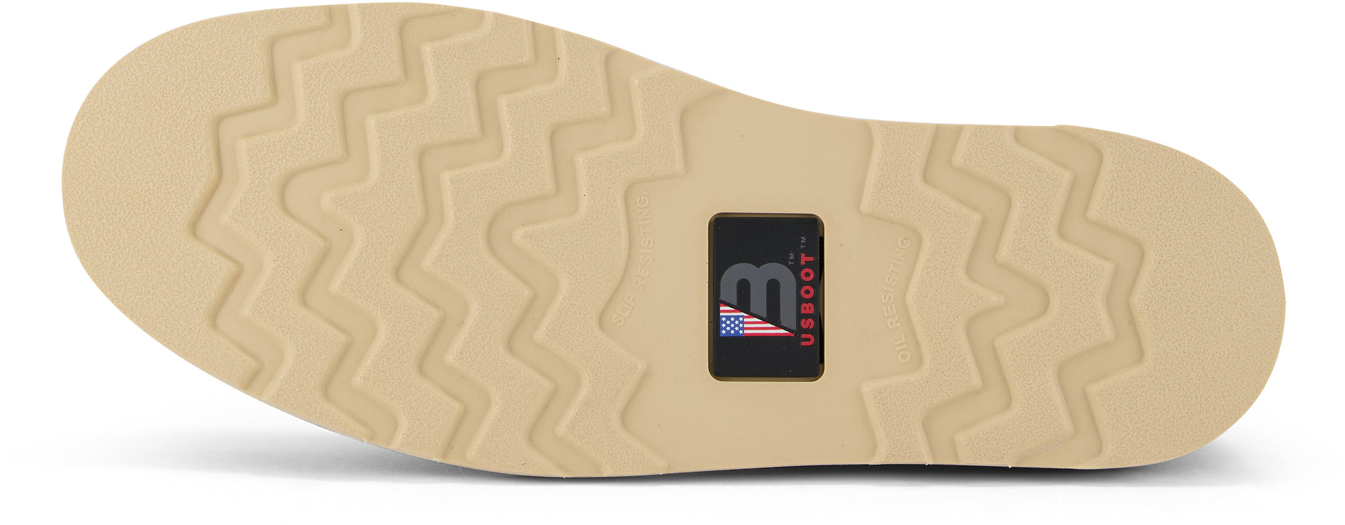 Made in USA composite toe work boot with globally sourced components for durability and comfort.