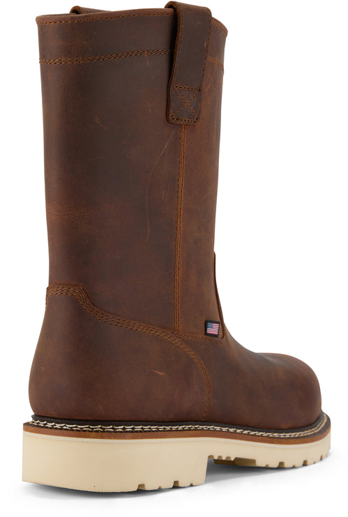 Made in USA Wellington waterproof composite toe work boot with globally sourced components for strength and all-day comfort.